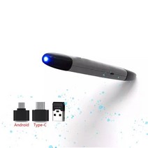 무선 무소음 게이밍 버티컬 마우스 2.4G 펜 개성 있는 크리에이티브 수직 펜 모양의 스타일러스 배터리 마우스 PC 및 노트북 마우스에 적합, Blue light gray