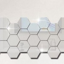 DIW8D2B39 실버 소 육각 거울 안전 아크릴 붙이는 전신 욕실 탁상 벽면 어린이집안전 붙이는전신 아크릴전신 아크릴, 골드