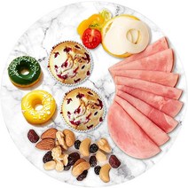 DEAYOU Marble Lazy Susan 원형 대리석 트레이 턴테이블 케이크 스탠드 30.5cm(12인치) Susan 치즈 보드 서빙 테이블 디스플레이 컵케익 음식