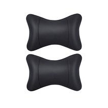 발란스코드 차가겸용 리넨 가죽 목베개 쿠션 차재 기억면 자동차 머리베개 허리베개, 베이지, 머리베개 1쌍.