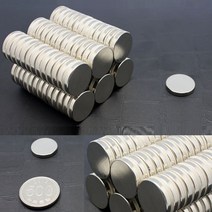 네오디움 자석 20파이 원형 (지름 20mm 높이 2T) 초강력 ND 영구 자기 에너지 산화철 붕소