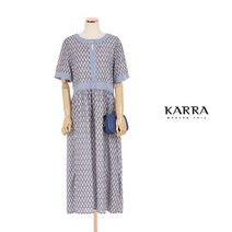 KARRA 배색체인플레어쉬폰원피스_KL1MOP015C