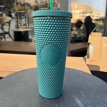 지압텀블러 하와이 빨대컵 콜드컵710ml 30종, 무광택 올리브 그린