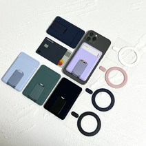 보네르베르 맥세이프 카드지갑 휴대폰 카드 수납 포켓, 퍼플, 추가 안함