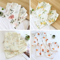 여름 순면 코튼 얇은 샤워가운 여성 골프 호텔 커플 파자마 목욕 사우나 바스로브, 미니플라워, L, 코튼 투피스