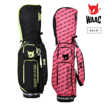 (일본단독)왁 WAAC 골프 22SS 로고 캐디백, one size, 블랙