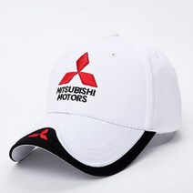패션 3D 미쓰비시 모자 자동차 로고 모토 GP 레이싱 F1 야구 조절 가능한 캐주얼 트럭, 02 White, 01 adjustable