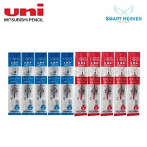 유니볼 시그노 노크식 RT1 리필심 10개 UMR-82 UMR-83, 0.38  블루5개+레드5개