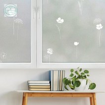 유리창시트_1mX2m_꽃향기_창문시트지_무점착_반투명_안개_썬팅지_유리문_거울_필름_베란다_반사_상가_미러 2C94, 상세페이지 참조