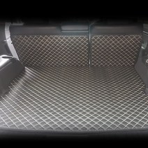 아이빌 베라크루즈 자동차 트렁크매트 + 2열등받이 풀세트, 손잡이있음, 7인승분리형, 블랙+레드스티치