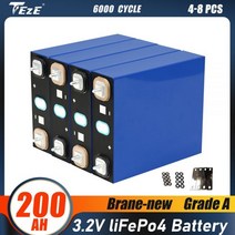자동차 교체 대용량 골프 카트용 충전식 셀 팩 6000 + 사이클 EV 지게차 EU UX 면세 Lifepo4 배터리 3.2V 200AH 280AH 315AH 340A, 315AH-4pcs