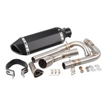 머플러 호환 혼다 그롬 MSX125 2013 이스케이프 오토바이 배기 머플러 링크 전체 시스템, 02 B