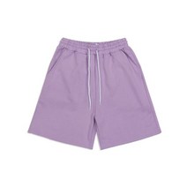 하이허그 베이직 파스텔 밴딩 하프 팬츠 Purple