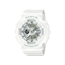 [BABY-G] 베이비지 빅페이스 BA-110X-7A3DR 실버 화이트 지샥 여성 전자시계