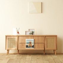 라탄 플랩도어 1500거실장, 네추럴