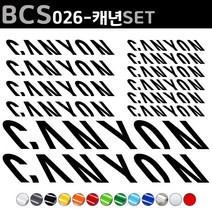 자전거로고데칼 BCS026 캐년 CANYON 자전거스티커 자전거꾸미기, 1세트, 흰색