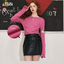 긴팔 티셔츠 여 가을 도파민 슬림핏 탑