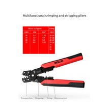 클램프 스터드 펜치 절단 다기능 탭 터미널 크림핑 플라이어 도구 케이블 와이어 스트리퍼 커터 크림퍼 자, 06 Black