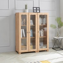 [이지포유가구] 딤플 1200 장식장 인테리어 진열장, 장식장 세트, 고무나무 무늬