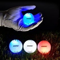 코비스 야간 라운딩 빛나는 LED 발광 골프공 3구 야광 골프선물, 화이트3구, 화이트3구