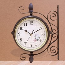 앤틱 양면 벽시계 /인테리어 벽걸이시계, 상세 참조