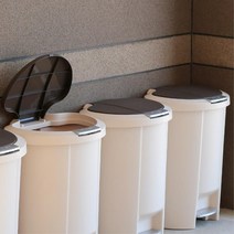 페달 대형 사무실 교회 기관 복도 분리수거 쓰레기통 재활용 원룸 어린이집, 1개, 리스토 휴지통 (사각 45L 브라운 2p)