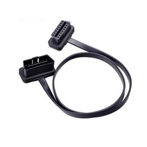 전기 테스터기 OBD OBD2 16 핀 암 연장 개방 케이블 자동차 진단 인터페이스 커넥터 II 컨버터 수, [06] 60CM Flat Thin OBD2