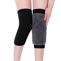 무릎 아대 니슬리브 Winter Plush Knee Pad Faux Rabbit Hair Comfort Thermal Warmer Leg Sleeves For Run, 02 black_05 XXL