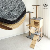 딩동펫 고양이 튼튼캣타워 스크래쳐 카페트 5종 세트, 튼튼 원목 캣타워 스크래쳐 카페트 5종 세트