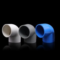 PVC 튜브 조인트 파이프 피팅 커플러 어댑터 수족관 어항용 물 커넥터 ID 90 도 엘보 20mm 25mm 32mm 40mm 50mm, Blue
