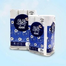 잘풀이는 도톰 3겹 롤화장지 30롤 집들이선물 먼지없는화장지 착한휴지, 1개, 미래생활 3겹데코 모던블루30롤