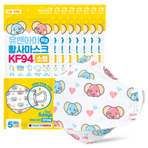 유앤아이 하코 황사마스크 소형 KF94 (총 40매), 5매입, 8개, 혼합색상