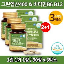 임산부 수유부 가임기 여자 남자 임신 전 준비 초기 부부 그린 엽산 영양제 비타민 b6 b12, 3박스