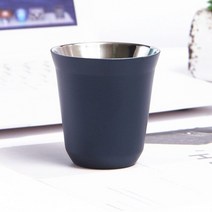 에스프레소샷잔 스테인레스 이중 벽 네스프레소 커피 컵 단열 귀여운 머그잔 런고 픽시 캡슐, 04 Deep blue_01 80ml
