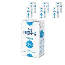 매일유업 매일우유 멸균우유 3.4% 오리지널 아이 초등학생 저학년 흰우유 국민우유 누구나좋아하는 1L, 7개