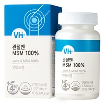 비타민하우스 MSM 1500mg 무릎관절 영양제 60정 엠에스엠 식이유황, 5박스