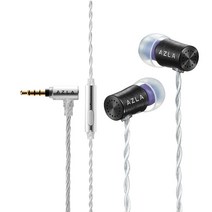 AZLA AZEL Edition G MK2 Titan Black [프로 게이머 감수 마이크 부착 게이밍 이어폰] MFI 인증 Lightning DAC 케이블 & 고해상도 대응 USB Type-C DAC 케이블 부속, 블랙