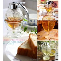 [동영상+] 레트로 허니 디스펜서 대사이즈 (꿀 시럽 조청 꿀보관함 꿀단지 실용성 너무좋아요), 3개세트구매 （할인）