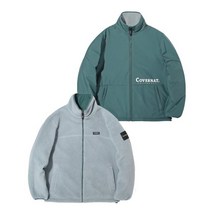 스트릿 커버낫 COVERNAT 리버시블 플리스 집업 자켓 세이지 그레이