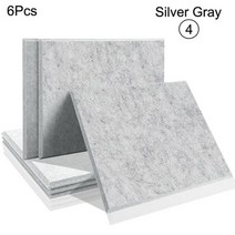 방음스펀지 가정용방음부스 방음 패널 흡수 소재 도어 씰 스트립 스튜디오 흡음 패널용 벽 패널 6 개, CHINA, 4--Silver Gray, 4--Silver Gray