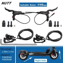 NUTT MTB 자전거 유압 디스크 브레이크 800 1400mm 오일 압력 클램프 산악 호환, 02 left rear 160