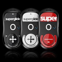 로지텍 G Pro 슈퍼라이트용 마우스 유리피트 (2색) 게임 고급 게이밍 PC 롤, 블랙