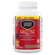 버클리 젠슨 건강 보조 식품 크릴 오일 500 mg 150 count, coq10, 200mg