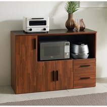 모던 블랙 (3색) 고급 사무실 탕비실 홈카페 렌지대 수납장 120cm/ 렌즈 주방 밥통, 멀바우