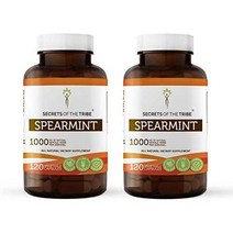 미국직구 부족의 비밀 스피어민트 캡슐 1000mg 스피어민트(멘타스피카타) 마른 잎 여성 (2x120캡슐), 수량, 상세참조