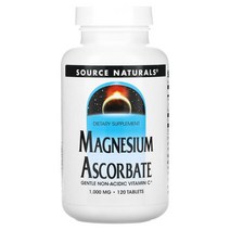 소스내추럴스 마그네슘 아스코르브산염 1000mg 120 정, 5병, 120정
