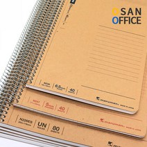 마루망 크라프트 스파이럴 줄 방안 무지 노트 A5 40매 80매, 무지노트-80매