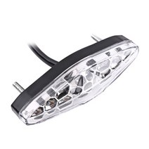 여행트레일러 자전거수레 미니벨로짐받이 애견 오토바이 스퀘어 12V 콤비네이션 15 LED 신호 테일 라이트, 02 white shell