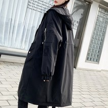 바람막이여성 롱 후드 야상