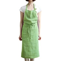 ANKRIC In 일본 린넨 코튼 레이스 업 앞치마 드레스 아트 아트 남성과 여성 작업 앞치마 원피스앞치마, 초록
